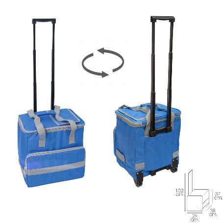 NEVERA BOLSA TERMICA 38 LITROS AZUL TROLLEY