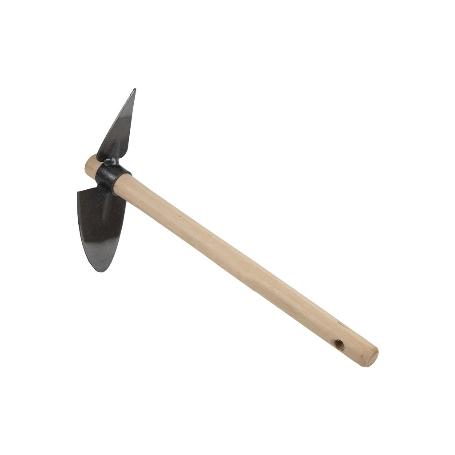 ZACHO CURVO CON PUNTA Y MANGO DE MADERA 230 X 80 MM 180 G