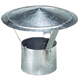 WOLFPACK SOMBRERO GALVANIZADO PARA ESTUFA, CHIMENEA, EXTRACCIÓN DE HUMOS, PARA TUBO Ø 120 MM.