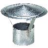 WOLFPACK SOMBRERO GALVANIZADO PARA ESTUFA, CHIMENEA, EXTRACCIÓN DE HUMOS, PARA TUBO Ø 150 MM.