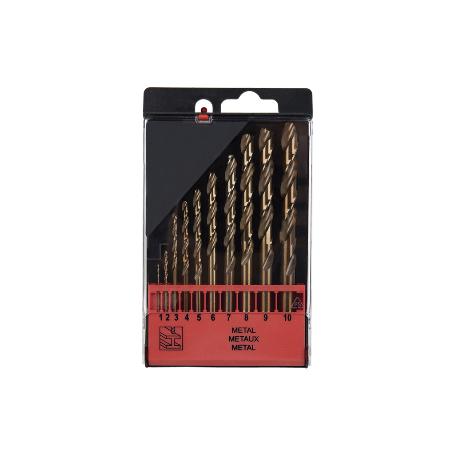ESTUCHE BROCAS HSS-CO - MEDIDAS: 1 - 10 MM (10 PCS.)