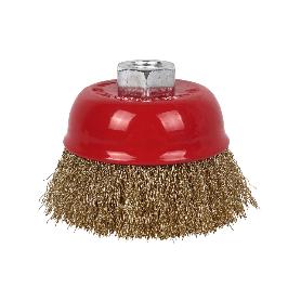 CEPILLO COPA ONDULADO M14 Ø65 A.LATONADO 0.3MM