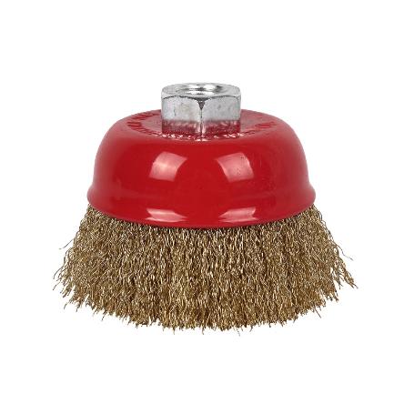 CEPILLO COPA ONDULADO M14 Ø125 A.LATONADO 0.3MM