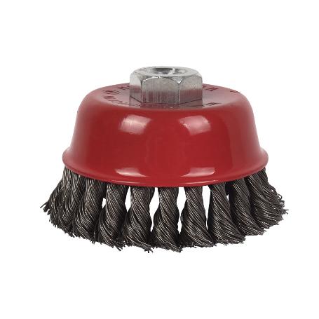 CEPILLO COPA TRENZADO M14 Ø100 ACERO 0.5MM