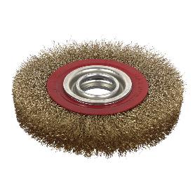 RUEDA ALAMBRE E.20MM ONDULADO Ø125  A.LATON 0.3MM