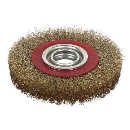 RUEDA ALAMBRE E.32MM ONDULADO Ø250 A.LATON 0.3MM