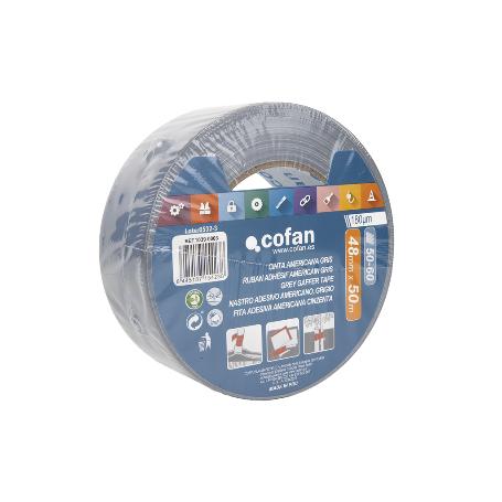 CINTA AMERICANA GRIS 180 MICRAS 48 MM X 50 M