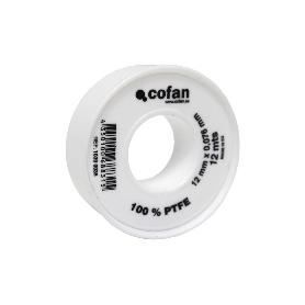 ROLLO 12 MTS CINTA PTFE DE 12MM X 0,076MM   CAJA 10 UNID.