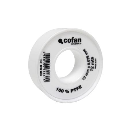 ROLLO 12 MTS CINTA PTFE DE 12MM X 0,076MM   CAJA 10 UNID.