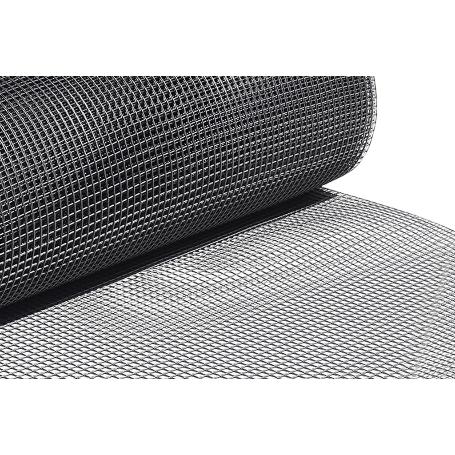 MALLA PLAST. CUADRADA JARDIN 10MM GRIS PLATA 1X25M