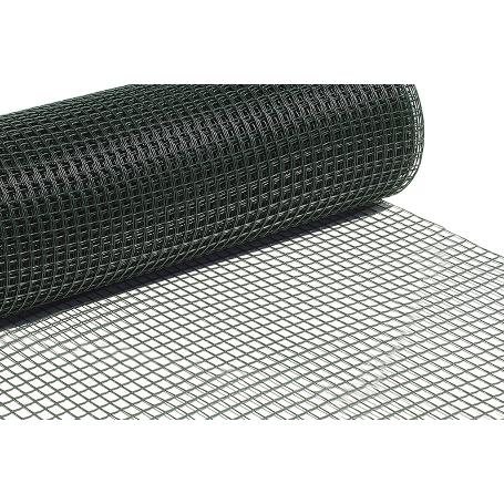 MALLA PLAST. CUADRADA JARDIN 20MM VERDE 1X25M