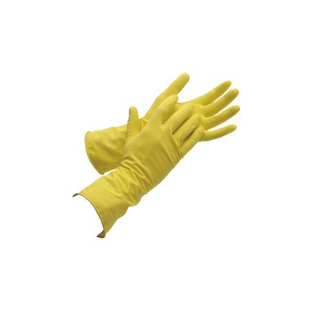 GUANTE AMARILLO LATEX FLOCADO T 8 VENTA UNITARIA