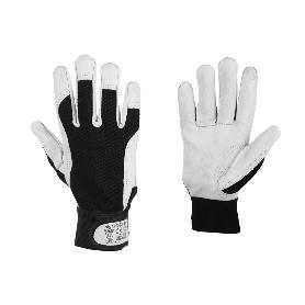 BLÍSTER DE GUANTE DE PIEL VACUNO, DORSO DE TELA Y VELCRO TALLA 10 VENTA UNITARIA