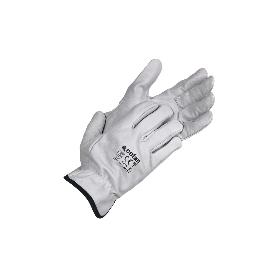 GUANTES PIEL VACUNO GRIS T-8   CAJA 12 UNID.