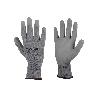 GUANTE 100% POLIEST. IMPREG. PU GRIS T-9   CAJA 12 UNID.