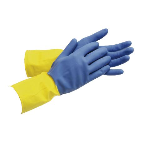 GUANTE BICOLOR LATEX REFORZADO T 8 VENTA UNITARIA