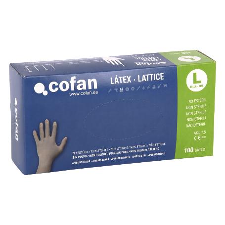 CAJA 100 UDS. GUANTE LATEX SIN POLVO T - XL