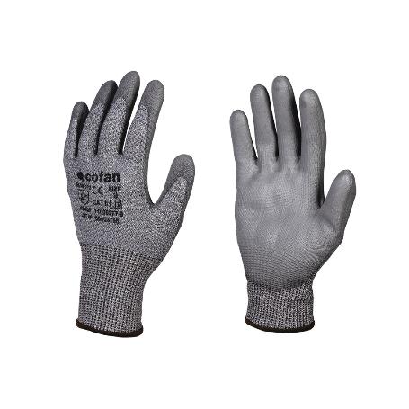 GUANTE ANTICORTE IMPREGNADO PU GRIS T-11   CAJA 12 UNID.
