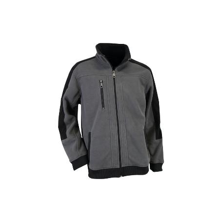 CHAQUETA POLAR MODELO WALKER 370 G/M GRIS-NEGRO TALLA XL