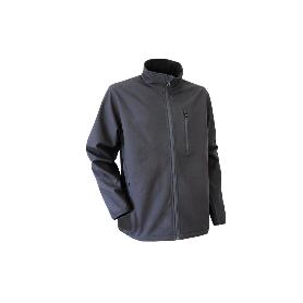 CHAQUETA SOFT SHELL NEGRA LISTER 340G/M TALLA L