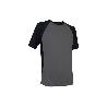 CAMISETA TRANSPIRABLE MODELO PILOTE GRIS-NEGRA 160 G/M2 TALLA-S