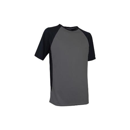 CAMISETA TRANSPIRABLE MODELO PILOTE GRIS-NEGRA 160 G/M2 TALLA-XXXL