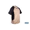 CAMISETA TRANSPIRABLE MODELO PILOTE BEIGE-NEGRA 160 G/M2 TALLA-XXL