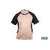 CAMISETA TRANSPIRABLE MODELO PILOTE BEIGE-NEGRA 160 G/M2 TALLA-XXL
