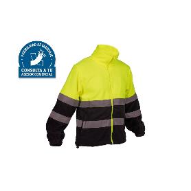 FORRO POLAR DE ALTA VISIBILIDAD MODELO ALTAIR AMARILLO Y AZUL TALLA L