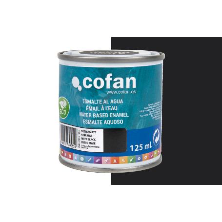 ESMALTE AL AGUA (125 ML) NEGRO MATE