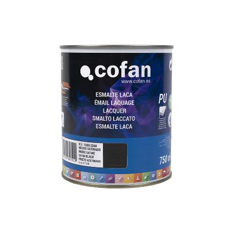 ESMALTE LACA AL AGUA NEGRO 750 ML SATINADO