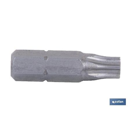 PUNTA DE DESTORNILLADOR TORX INVIOLABLE T-20 VENTA UNITARIA