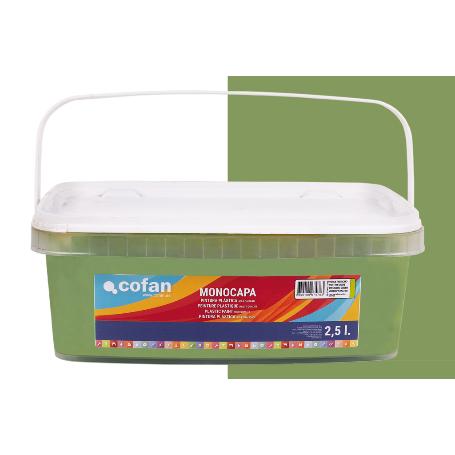 PINTURA PLÁSTICA MONOCAPA VERDE PISTACHO (2,5 LT