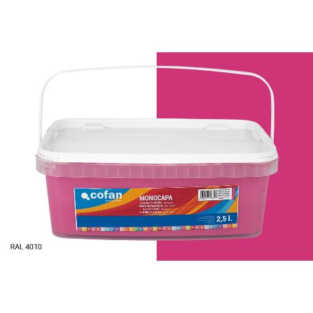 PINTURA PLÁSTICA MONOCAPA MAGENTA SUAVE (2,5 LT)