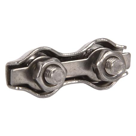 SUJETACABLES PLANOS DOBLES INOX. M-2   CAJA 10 UNID.