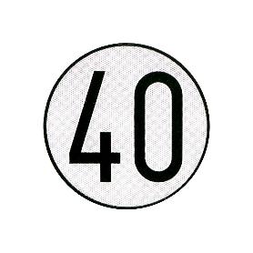 PLACA DE VELOCIDAD HOMOLOGADA 40