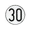 PLACA DE VELOCIDAD HOMOLOGADA 30