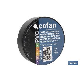 CINTA AISLANTE 180 MICRAS NEGRA 19MMX20 METROS VENTA UNITARIA