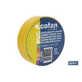 CINTA AISLANTE 180 MICRAS AMARILLA 19MMX20 METROS   CAJA 10 UNID.