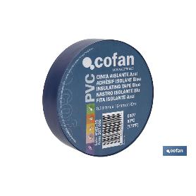 CINTA AISLANTE 180 MICRAS AZUL 19MMX20 METROS VENTA UNITARIA