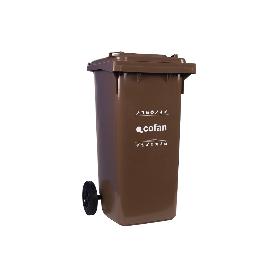 CONTENEDOR 2 RUEDAS 120 LITROS COLOR MARRÓN