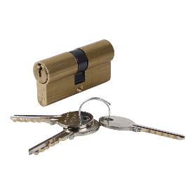 CILINDRO 30/30 LLAVES IGUALES- LEVA LARGA- LATÓN (BBB)