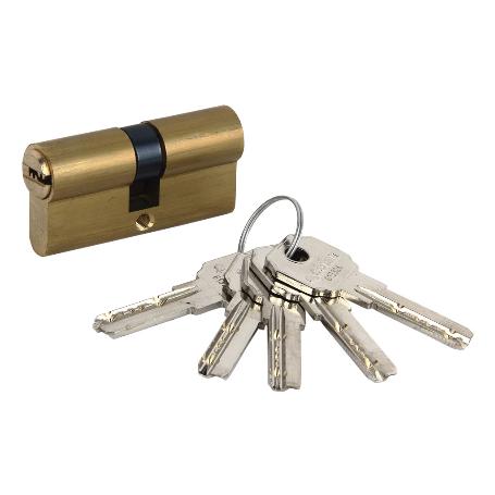 CILINDRO DE SEGURIDAD DE LATÓN PARA LLAVE NORMAL 35/35 - LEVA LARGA
