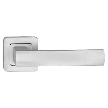 JUEGO MANIVELA ALUMINIO BERLÍN ROSETA CUADRADA NIQUEL