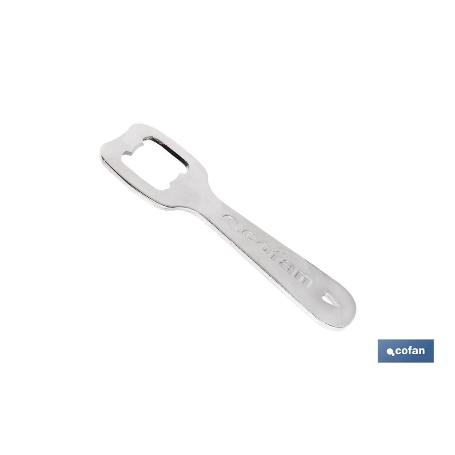 ABRIDOR DE BOTELLAS DE ACERO 10,5 X 4 CM