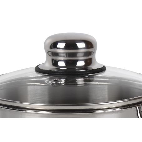 CACEROLA INOX INDUC. 1.3L MODELO POLENTA T/ VIDRIO Ø160 MM
