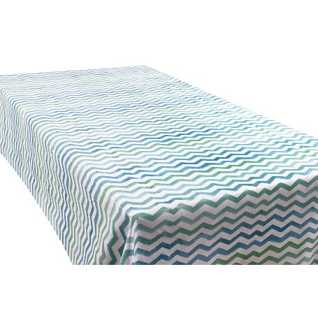 ROLLO MANTEL ANTIMANCHAS 1,40 X 25M 50% ALG/50% PVC.RAYADO