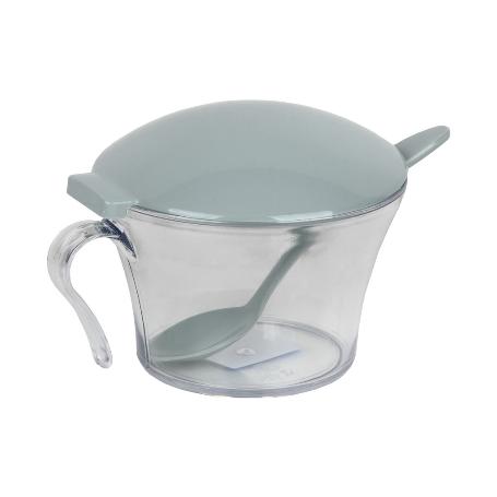 AZUCARERO 120ML MODELO ALBAHACA COLOR VERDE AGUA 15X11.5X9CM   CAJA 6 UNID.