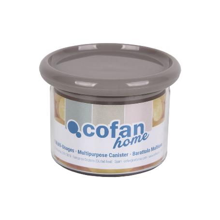 BOTE MULTIUSOS MODELO ALBAHACA COLOR PIEDRA 500ML 11X8CM   CAJA 9 UNID.