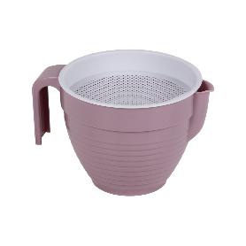 GRASERA COLADOR 500ML MODELO ALBAHACA ROSA PALO 16.5X12X10CM   CAJA 6 UNID.